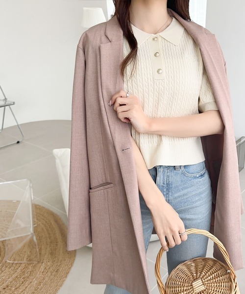 「mily bilet」 半袖ポロシャツ SMALL アイボリー レディース_画像5