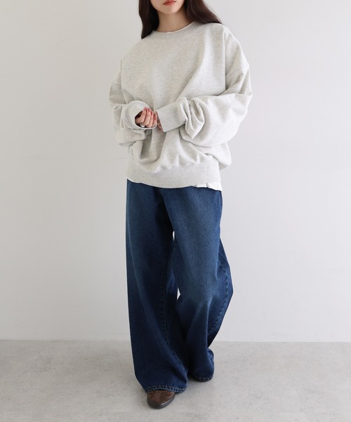 「ANME」 スウェットカットソー L ブラウン レディース_画像9