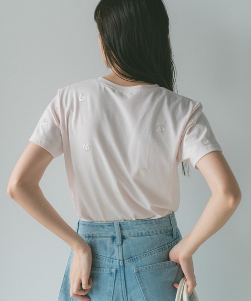「VANNIE U」 半袖Tシャツ FREE レッド レディース_画像2