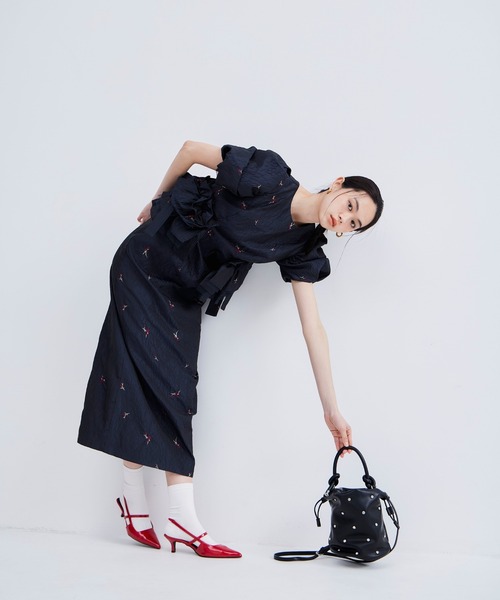 ANDRESD 結婚式 ハンドバッグ ビジューバケットバッグ / bijou bucket