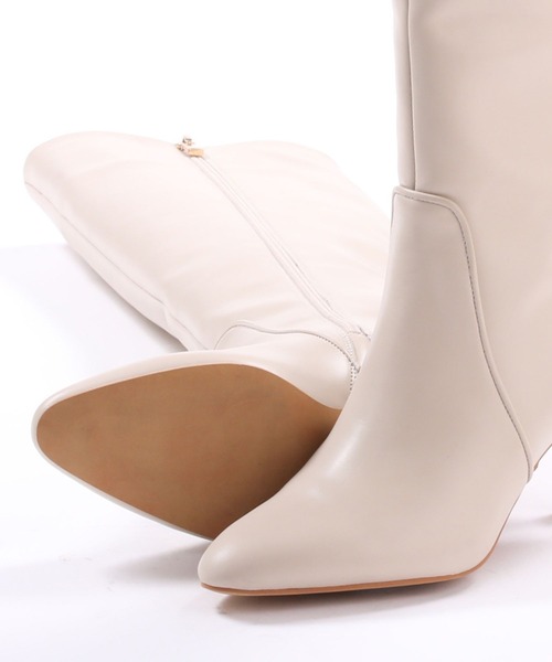 「ALUNE」 ロングブーツ 23.5cm アイボリー レディース_画像5