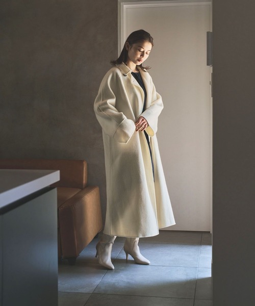「ALUNE」 ロングブーツ 23.5cm アイボリー レディース_画像8