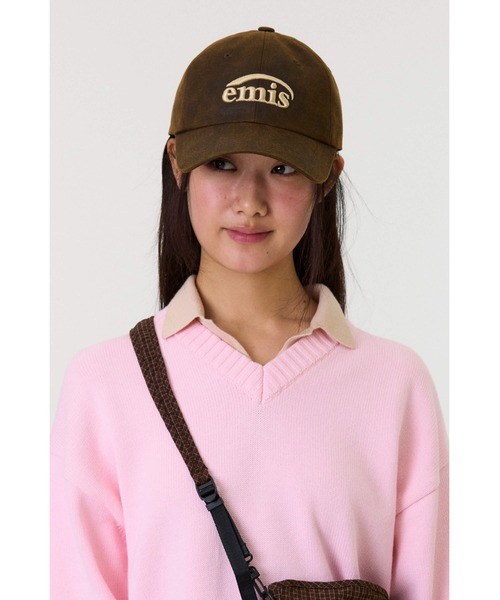 e Condo Washed Ball Cap キャップ　新品未使用 emis キャップ 帽子 WASHED FAUX LEATHER BALL CAP レディース メンズ