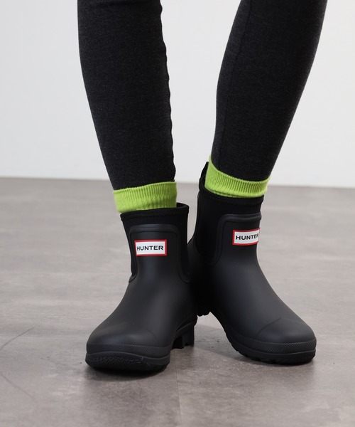 【美品】HUNTER ブラック 長靴 オリジナルボックス付き　28センチ HUNTER（ハンター） レインシューズ 長靴 「HUNTER/ハンター」MENS