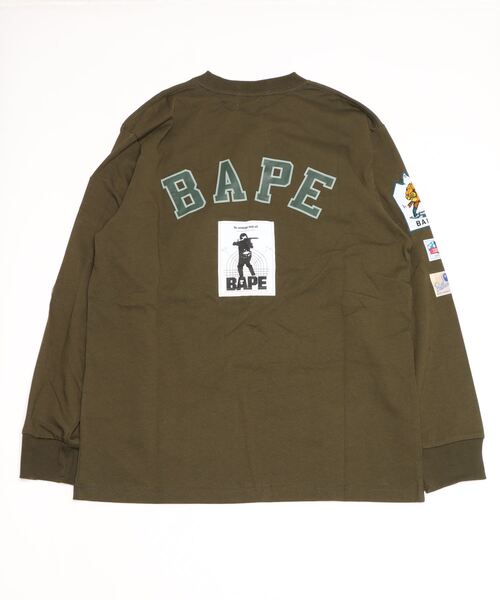 「A BATHING APE」 長袖Tシャツ SMALL ブラック メンズの画像