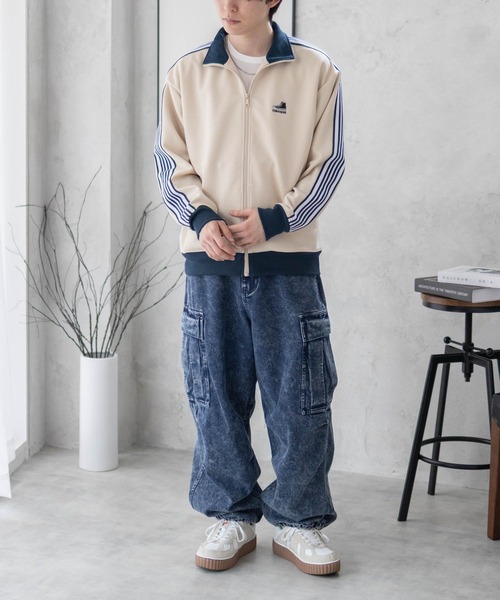 「CONVERSE」 ブルゾン L グレイッシュベージュ メンズ_画像2