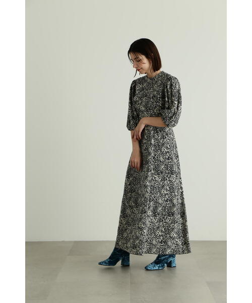 「JILL STUART」 7分袖ワンピース 4 ネイビー レディースの画像