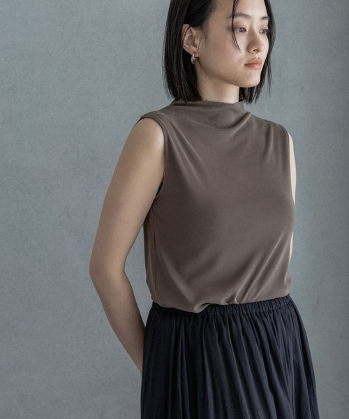 tシャツ サンドウォッシュフライスノースリーブT レディースの画像