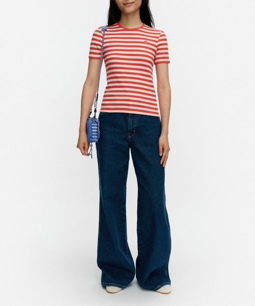 marimekko（マリメッコ） tシャツ 「kioski」 Kukkea Tasaraita Unikko