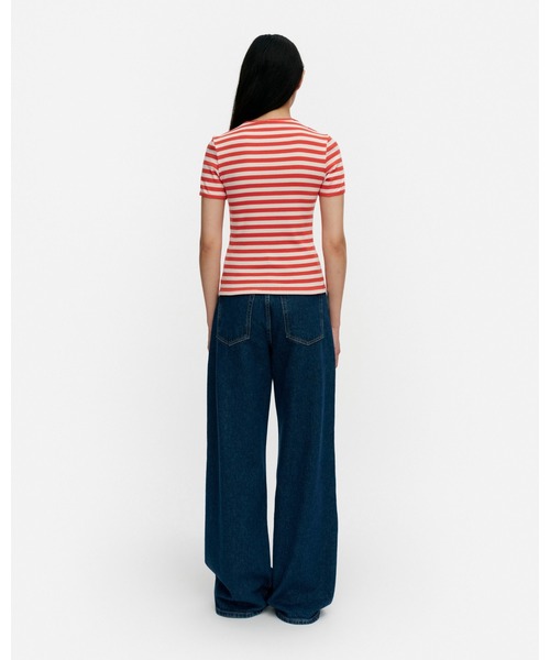 marimekko（マリメッコ） tシャツ 「kioski」 Kukkea Tasaraita Unikko