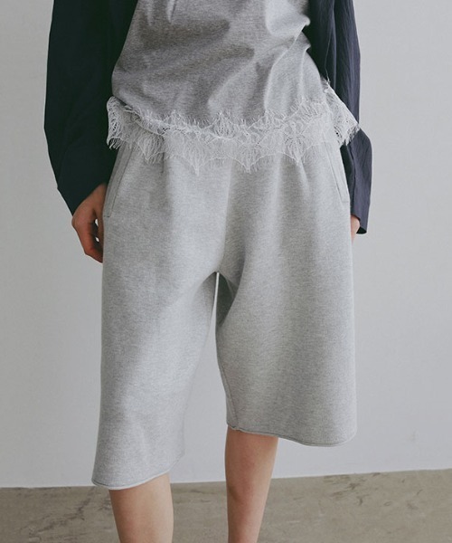 パンツ ダブルフェイスニットハーフパンツ レディース_11