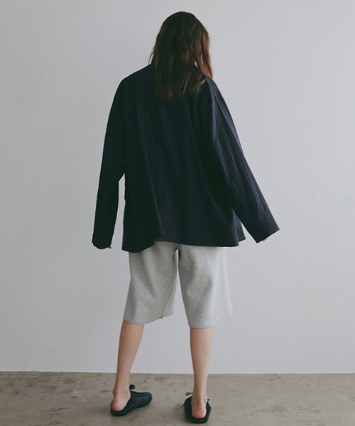 パンツ ダブルフェイスニットハーフパンツ レディース_14
