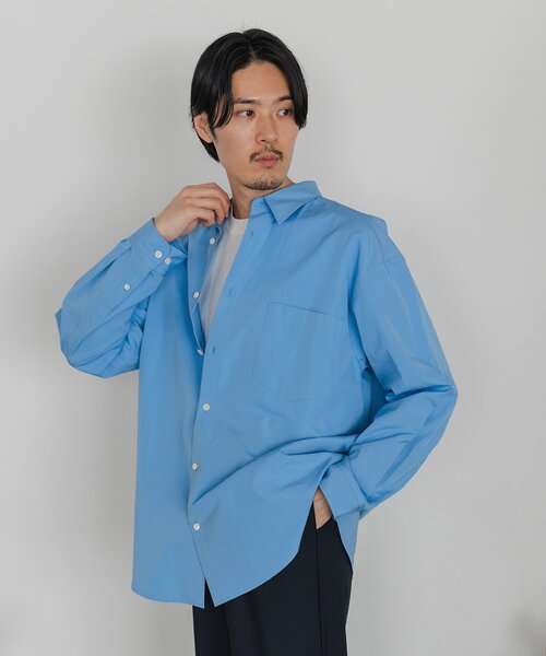 「THOMAS MASON」 長袖シャツ MEDIUM ライトブルー メンズ_画像5