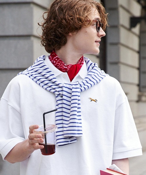 「PENNEYS」 半袖ポロシャツ L ネイビー メンズ_画像2