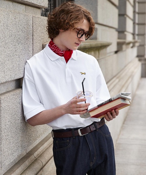 「PENNEYS」 半袖ポロシャツ L ネイビー メンズ_画像4
