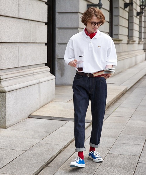 「PENNEYS」 半袖ポロシャツ L ネイビー メンズ_画像7