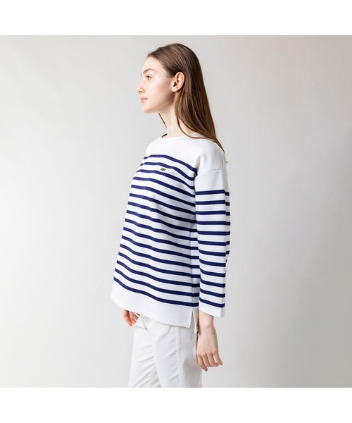 「LACOSTE」 長袖カットソー 40 ネイビー レディース_画像5
