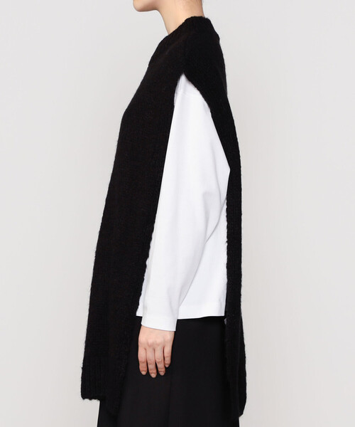 「Bshop」 「eunoia」ニットベスト F ブラック レディース_画像4