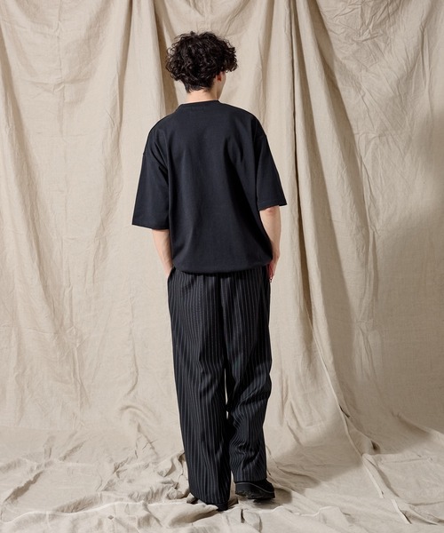 「WETTEMPT」 半袖Tシャツ LARGE ネイビー メンズ_画像6