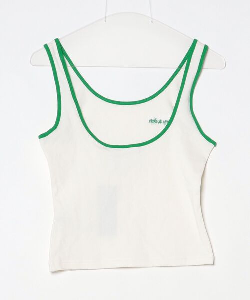 「SPORTY&RICH」 ノースリーブトップス「adidasコラボ」 2XL ベージュ レディース_画像2