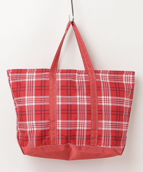 L.L.Bean（エルエルビーン） チェック柄トートバッグ - レッド メンズ