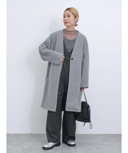 「Samansa Mos2 blue」 ノーカラージャケット L オフホワイト レディース_画像7