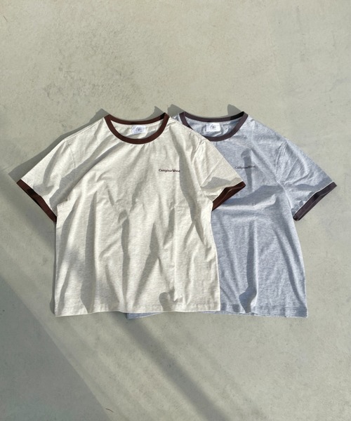 「CAMPHOR WOOD」 半袖Tシャツ LARGE 杢グレー メンズ_画像2