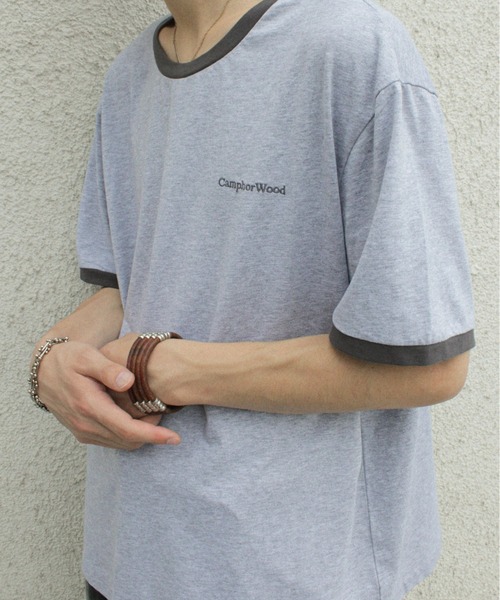 「CAMPHOR WOOD」 半袖Tシャツ LARGE 杢グレー メンズ_画像9