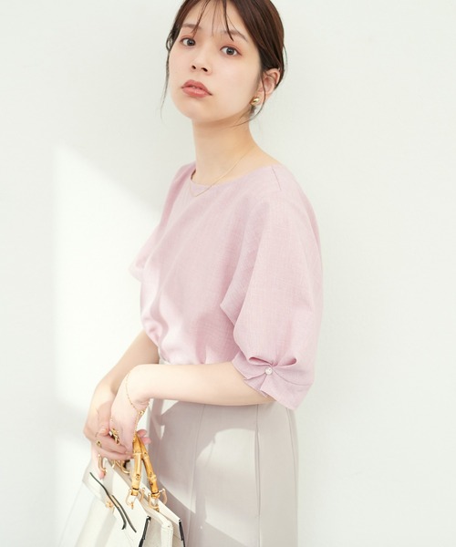 「natural couture」 半袖ブラウス FREE ネイビー レディース_画像5