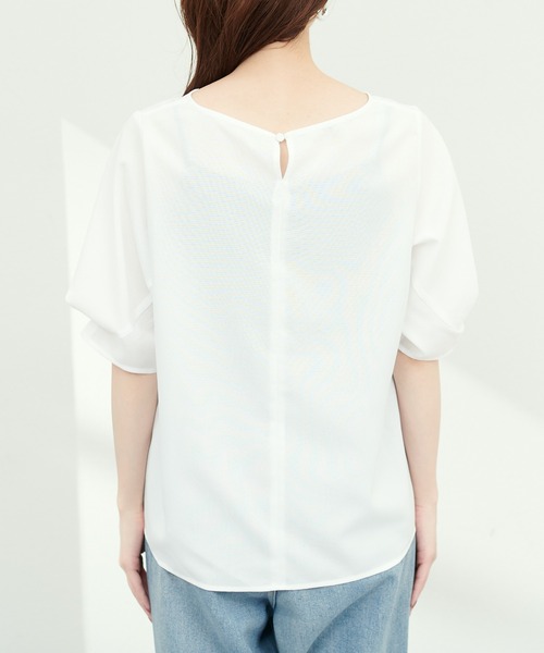 「natural couture」 半袖ブラウス FREE ネイビー レディース_画像8