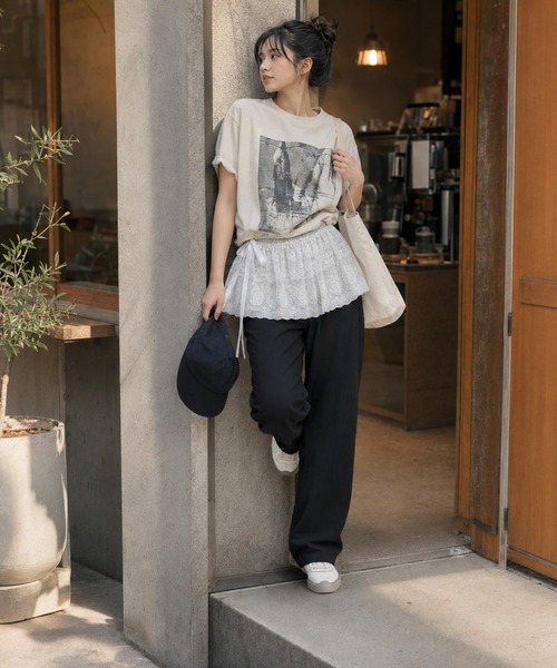 KONVINI（コンビニ） スカート 「KONVINI select」コットンレース