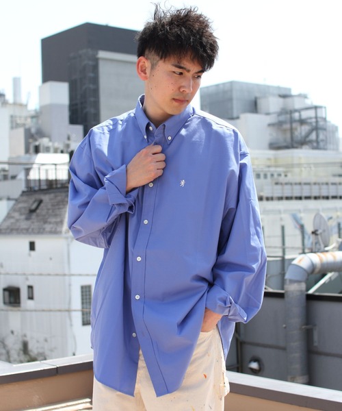 GYMPHLEX（ジムフレックス） 長袖シャツ L サックスブルー メンズ 