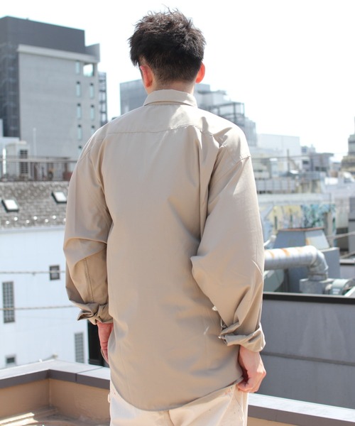 「GYMPHLEX」 長袖シャツ L サックスブルー メンズ_画像4