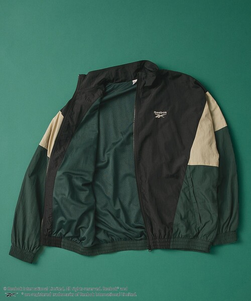 90s Reebok ヴィンテージ ナイロンジャケット ダークグリーン 好配色 Reebok（リーボック） ナイロンジャケット 別注トラックジャケット