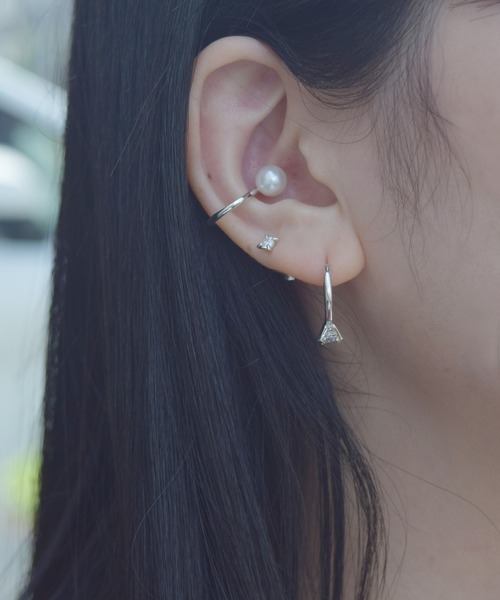 e.m.（イーエム） ピアス 両耳セットジルコニアピアス（S）オフィス