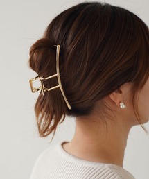 フレームワーク　未使用　ヘアアクセサリー Port ヘアクリップ メタル ライン フレーム バンスクリップ/ヘア