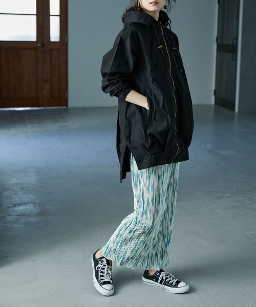   マウンテンパーカー L Fashion Letter [M-4L] 上質なハリ感とタックが生み出す立体