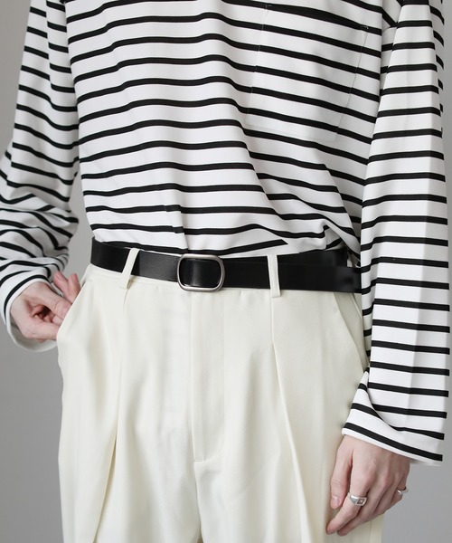 ベルト 調節自由 本革ピンレス合成皮革ベルト メンズ : ZOZOTOWN Yahoo