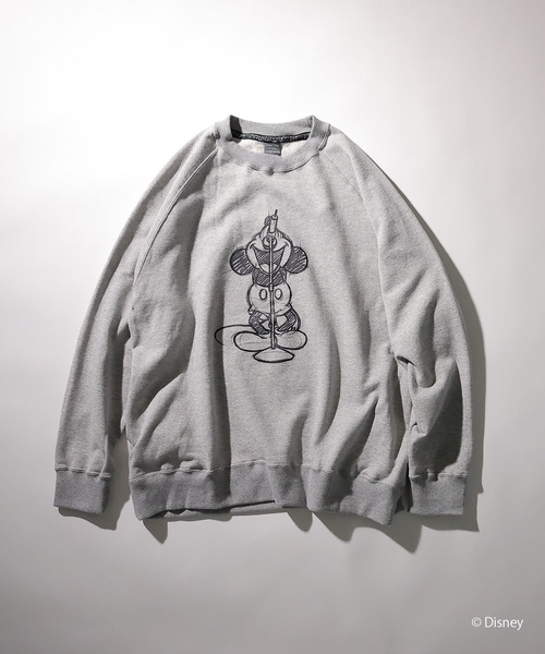 ミッキー　DRAWING OS PULLOVER SWEATSHIRT Disney（ディズニー） スウェット MICKEY MOUSE/DRAWING OS PULLOVER