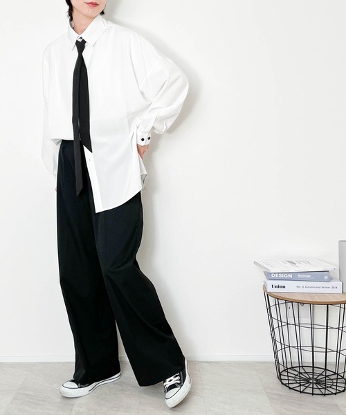 POLYSICStシャツセット シャツ ポリストレッチ ネクタイ付き LSシャツ メンズ