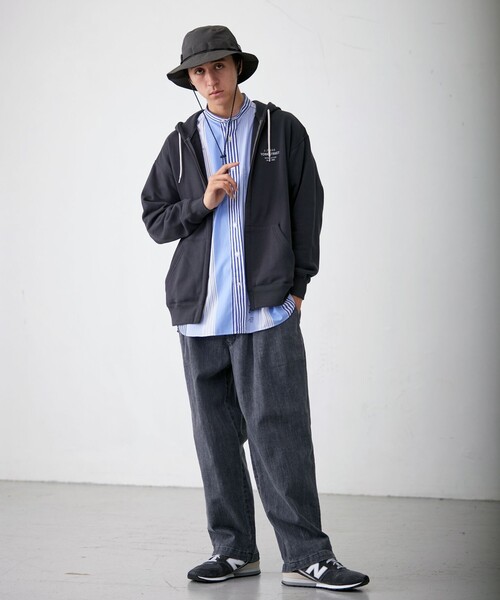 J.PRESS YORK STREET パーカー 「UNISEX」フルジップ裏毛ロゴ