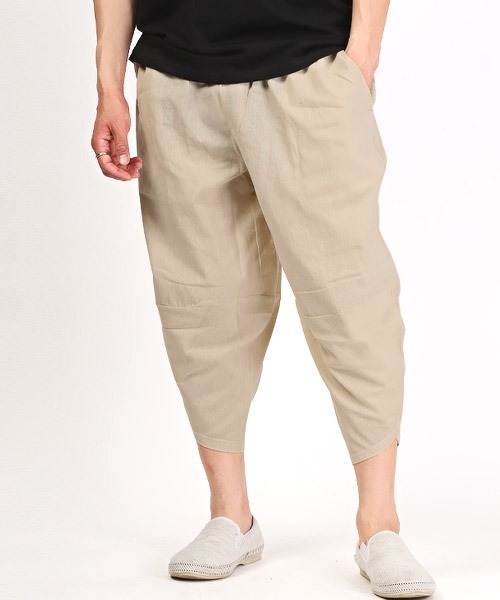 LUXSTYLE パンツ 綿麻アラジンパンツ メンズ : ZOZOTOWN Yahoo