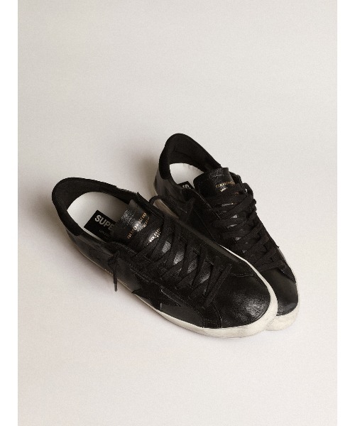 スニーカー SUPER-STAR NAPPA LEATHER UPPER SUEDE STAR AND HEEL メンズの画像