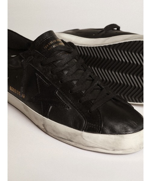スニーカー SUPER-STAR NAPPA LEATHER UPPER SUEDE STAR AND HEEL メンズの画像