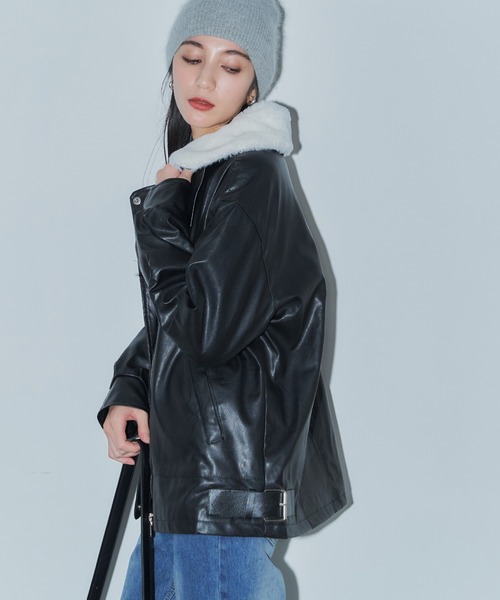 LIENCOEUR ムートンコート ボアコート B-3ボンバージャケット