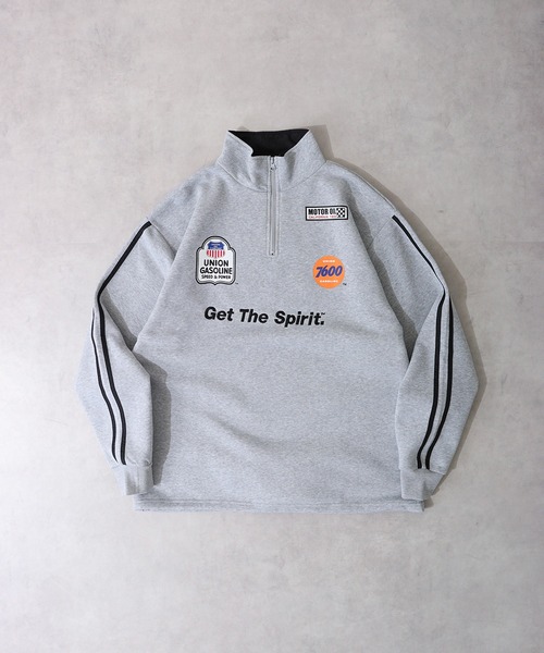 76 lubricants 76ルブリカンツ ハーフジップ フリース スウェット トレーナー スウェット 76Lubricants ストレッチ裏起毛 ハーフ