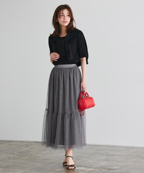 Pierrot（ピエロ） スカート ティアードチュールスカート : ZOZOTOWN