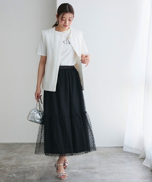 Pierrot（ピエロ） スカート ティアードチュールスカート : ZOZOTOWN