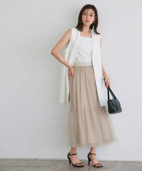 Pierrot（ピエロ） スカート ティアードチュールスカート : ZOZOTOWN