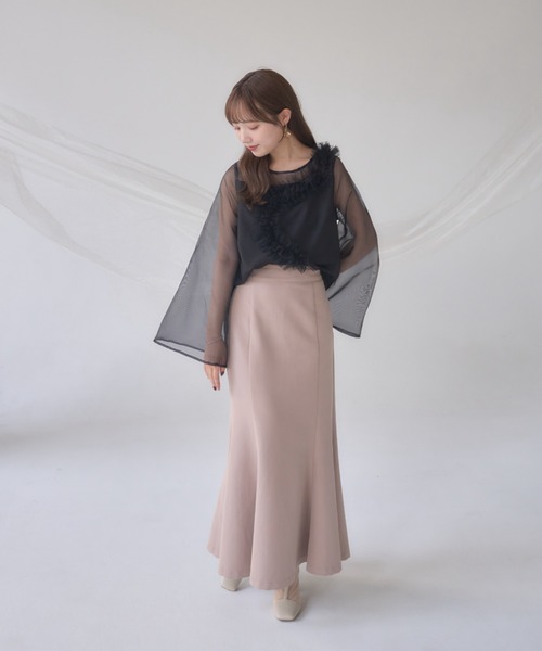 レディース HER. ブラウス 長袖 チュール 美品 シアーシャツ 近年 美品